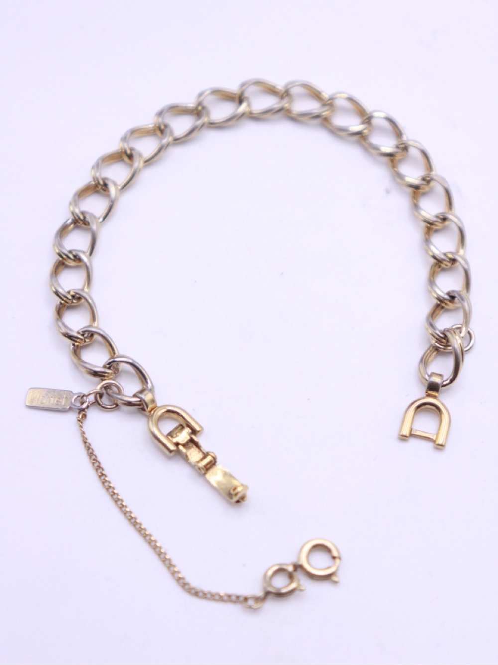 Monet Gold-Tone Chain Link Bracelet with Charm